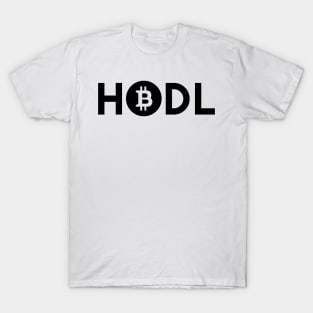 HODL BTC Bitcoin BLACK T-Shirt